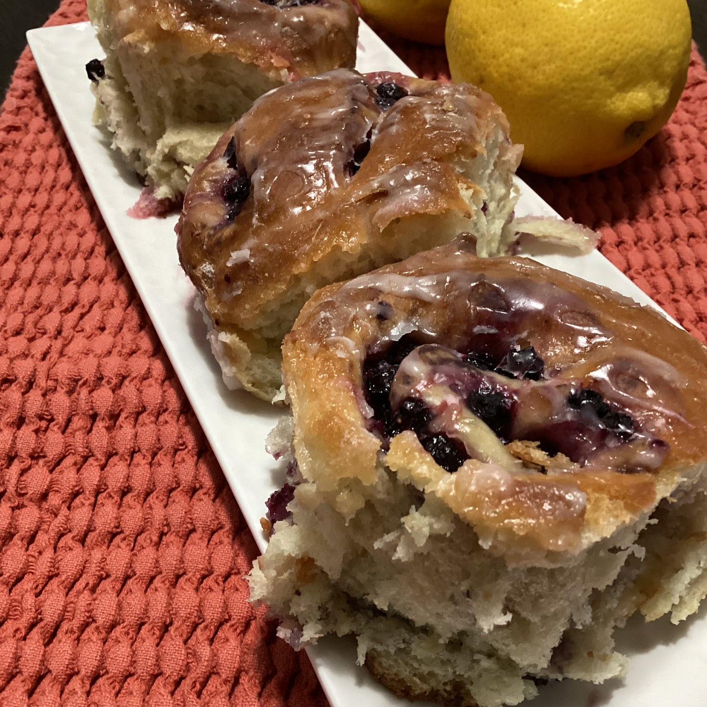 Lemon Blueberry Rolls (Half Dozen)