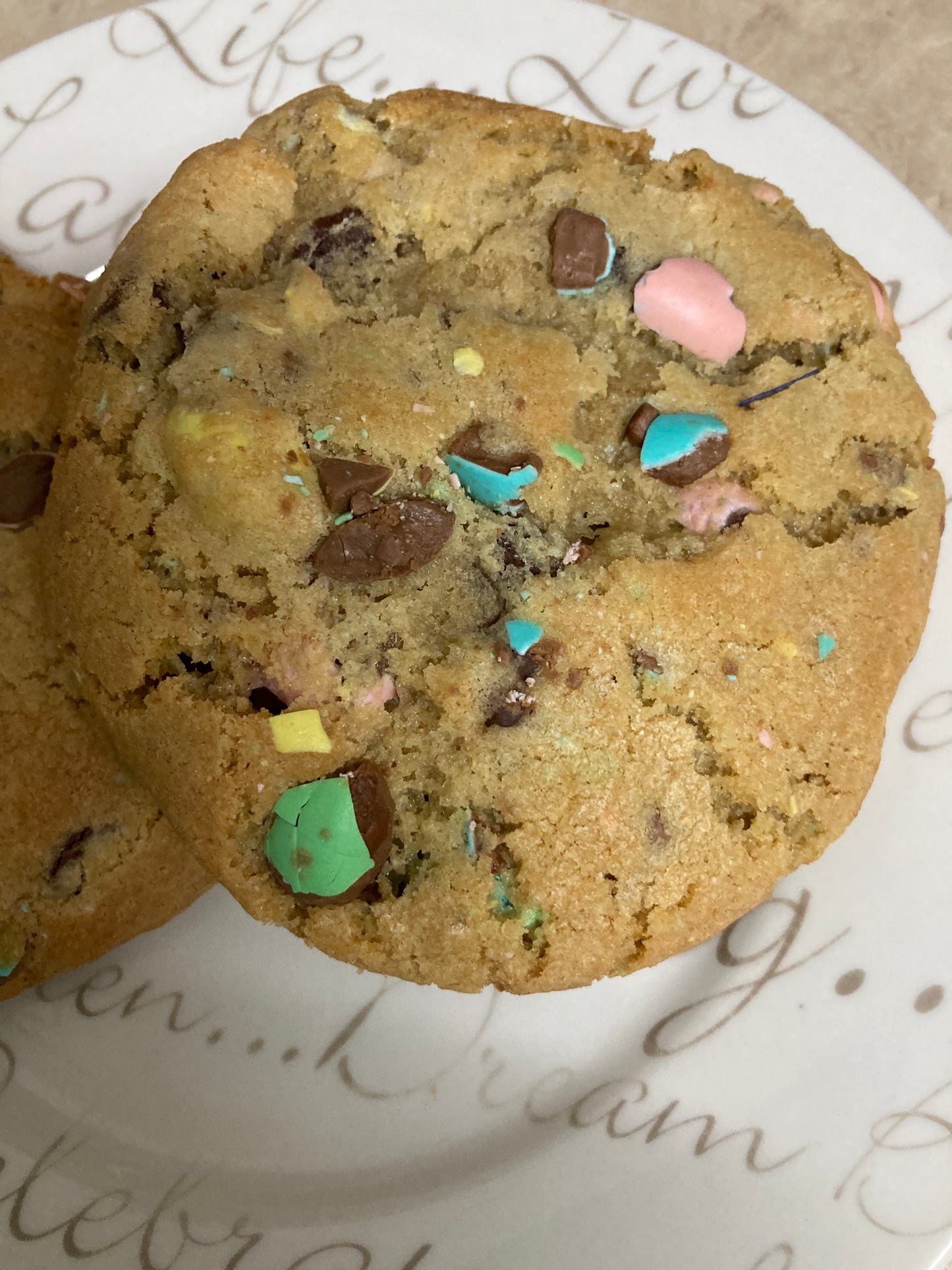 EASTER - Mini Cadbury Egg/Chocolate Chip Cookies (Half dozen)