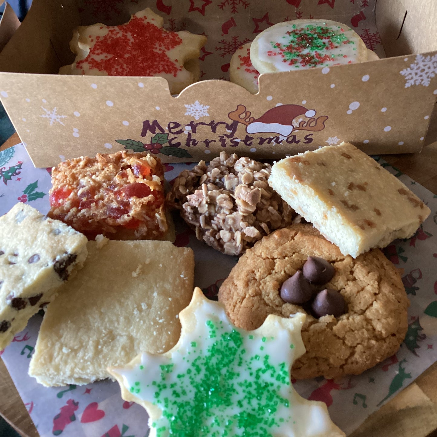 Christmas Cookie Boxes - large (sample - some items will be different than the picture)